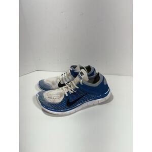 Nike Free 4.0 Flyknit Running Shoes - 631053-104 - Military Blue / White - Sz 10
